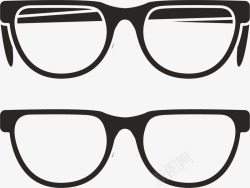 验光黑色卡通框架眼镜高清图片