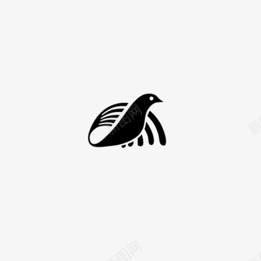 小鸟简笔画商标logo啄木鸟商标图标图标