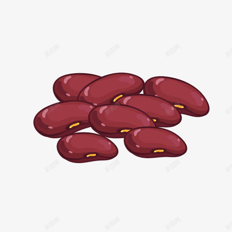 红色的豆子png免抠素材_88icon https://88icon.com png图形 png装饰 种子 红色 装饰 豆子 食物