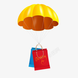降落伞下的气球素材