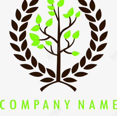 公共信息标志树木logo图标图标