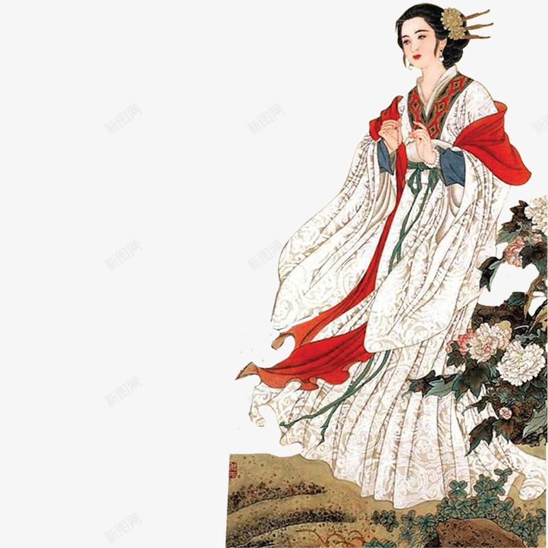 美人图png免抠素材_88icon https://88icon.com 中式 仕女 古代仕女图 古典美女 美人图