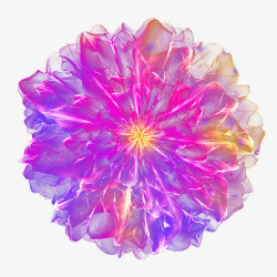 梦幻紫色花朵顶视图素材