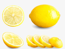 黄色多汁柠檬素材