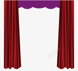 新年红窗帘子古风帘子日式帘子矢量图高清图片