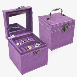 开馨宝欧式三层首饰盒紫色素材