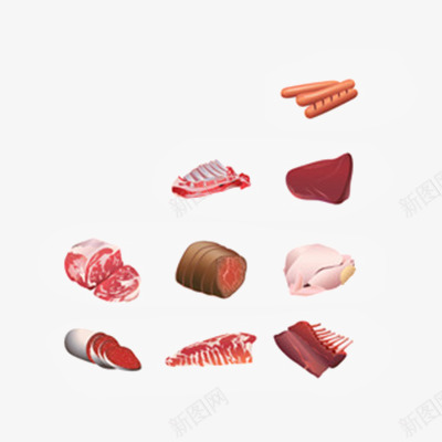 新鲜的肉类模板png免抠素材_88icon https://88icon.com 五花肉 排骨 新鲜的肉类矢量素材 新鲜的肉类矢量素材模板下载 火腿肠 牛排 牛肉 猪肉 矢量素材 肉类 营养 食物