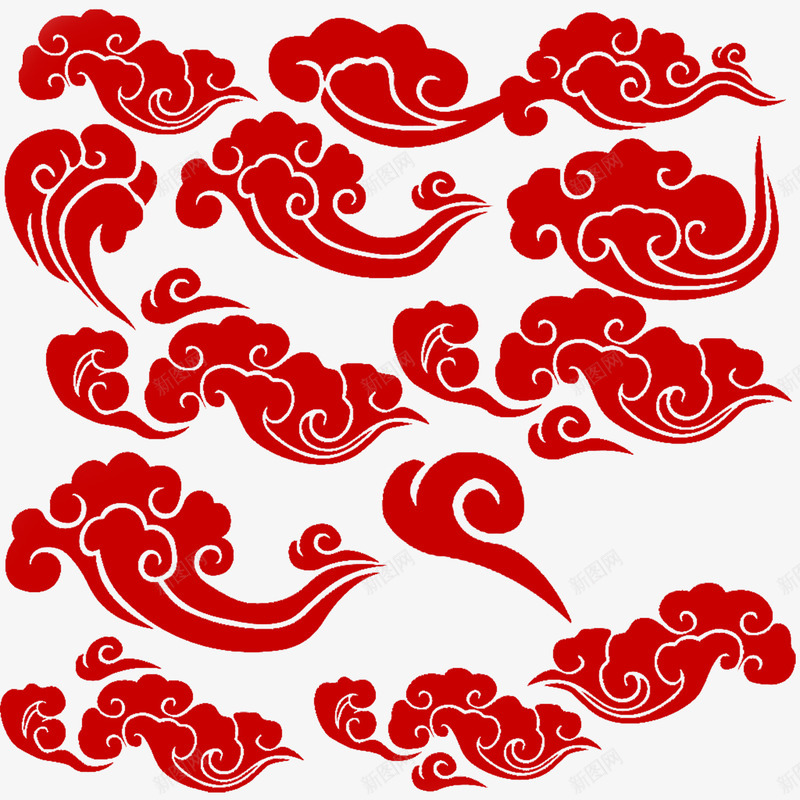 中国风红色云纹png免抠素材_88icon https://88icon.com 中国风 云纹 图案 大气的 手绘的 红色云纹 红色的 装饰