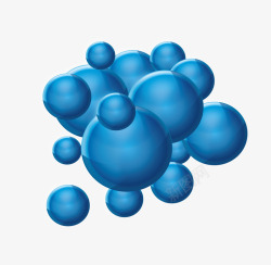 不规则球状分子矢量图素材