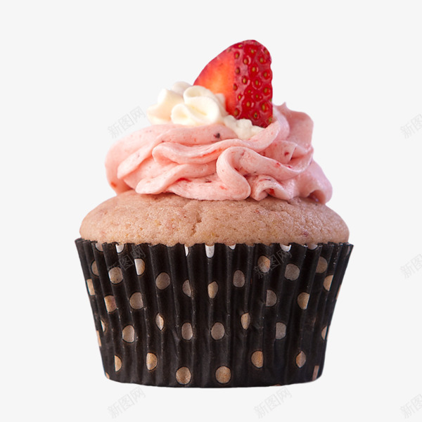 草莓纸杯蛋糕png免抠素材_88icon https://88icon.com 小清新 蛋糕 食物