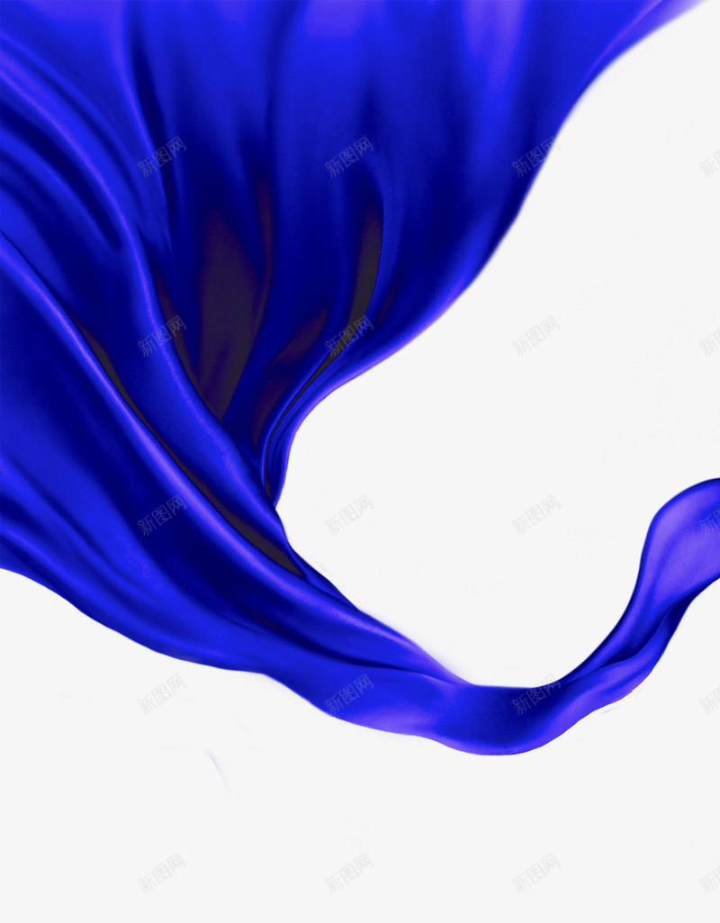 蓝色大气绸带装饰图案png免抠素材_88icon https://88icon.com 免抠PNG 大气 绸带 蓝色 装饰图案