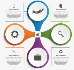 彩色图形图表矢量图素材