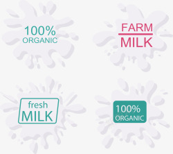 农场新鲜新鲜有机牛奶矢量图高清图片