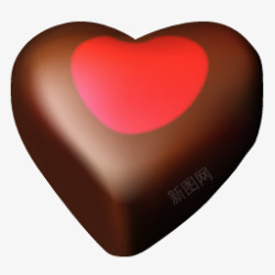巧克力的心情人节礼物巧克力心素材