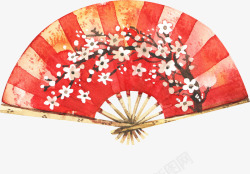 卡通复古风手绘中国古风扇子高清图片