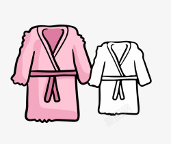 粉红色浴袍日式女人衣服矢量图高清图片