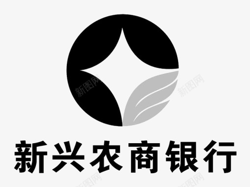 玫瑰花抠新兴农商银行logo商业图标图标