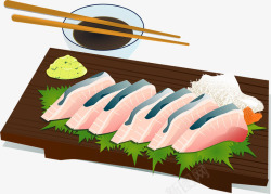 日式三文鱼片素材