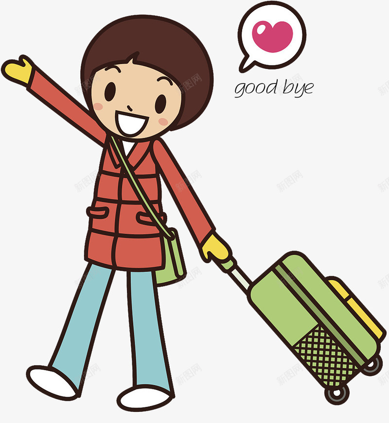 插图可爱人物goodbyepng免抠素材_88icon https://88icon.com byebye goodbye 再见 分别 分手 可爱人物goodbye 英文文字 装饰