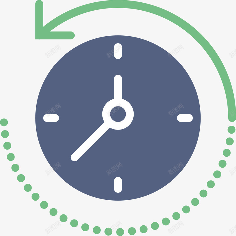 蓝色时钟矢量图eps免抠素材_88icon https://88icon.com 时钟特效 时间流逝 矢量图 矢量箭头 矢量钟表 箭头 绿色箭头 蓝色时钟