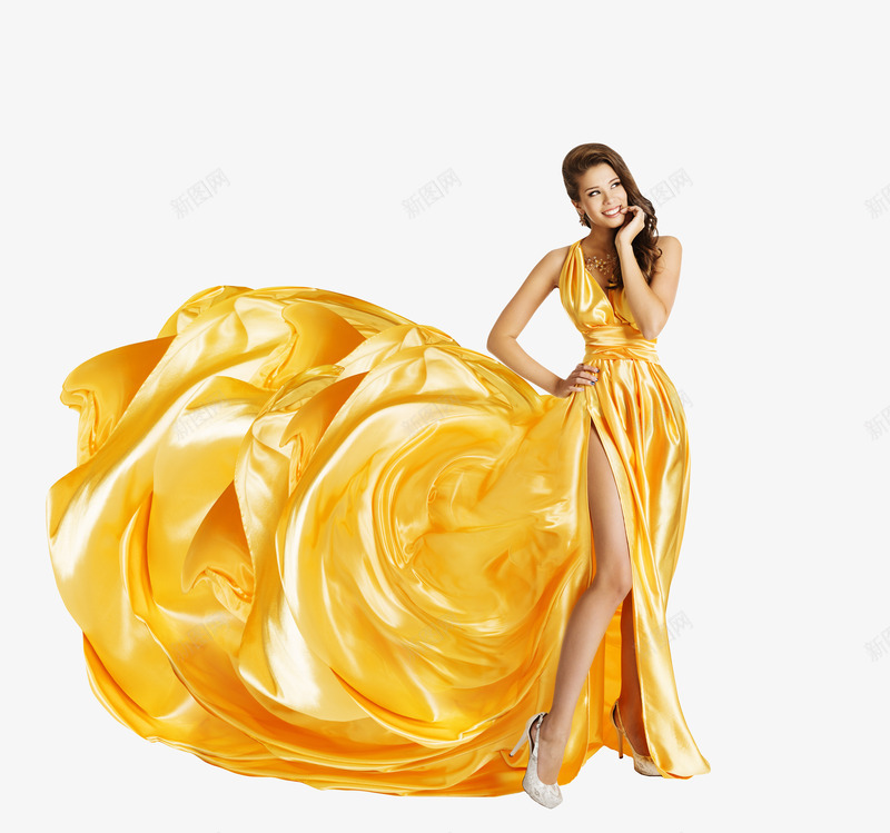创意唯美摄影黄色的裙子女神png免抠素材_88icon https://88icon.com 创意 女神 摄影 裙子 黄色