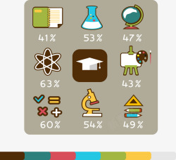 学科图标学科图标占比图矢量图高清图片