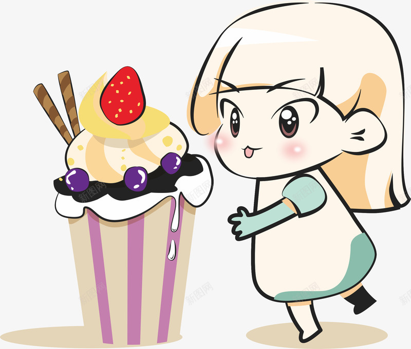 吃冰淇淋的女孩png免抠素材_88icon https://88icon.com 冰淇淋 卡通人物 可爱儿童插画 可爱卡通 可爱卡通女孩 吃东西的人 彩绘 草莓矢量图