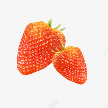 新鲜草莓采摘图标图标