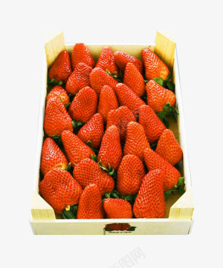 水彩食物木盘里的草莓采摘图标图标