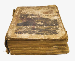 棕色烂旧的一叠书实物素材