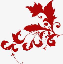 红色中式花纹节日素材