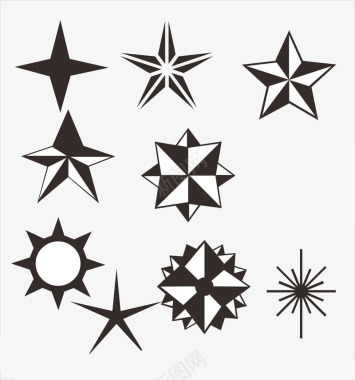 众多星形的组合图标图标