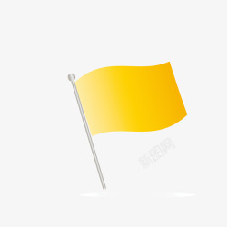 矢量队旗黄色旗帜矢量图高清图片