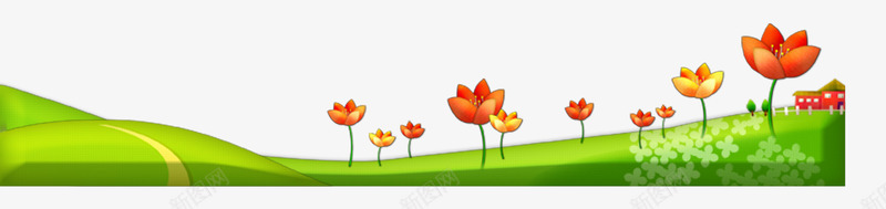 唯美精美卡通清新草地背景小路花psd免抠素材_88icon https://88icon.com 卡通 唯美 小路 房子 清新 精美 绿色 背景 花朵 草地