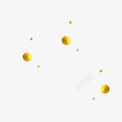 金色粒子球素材