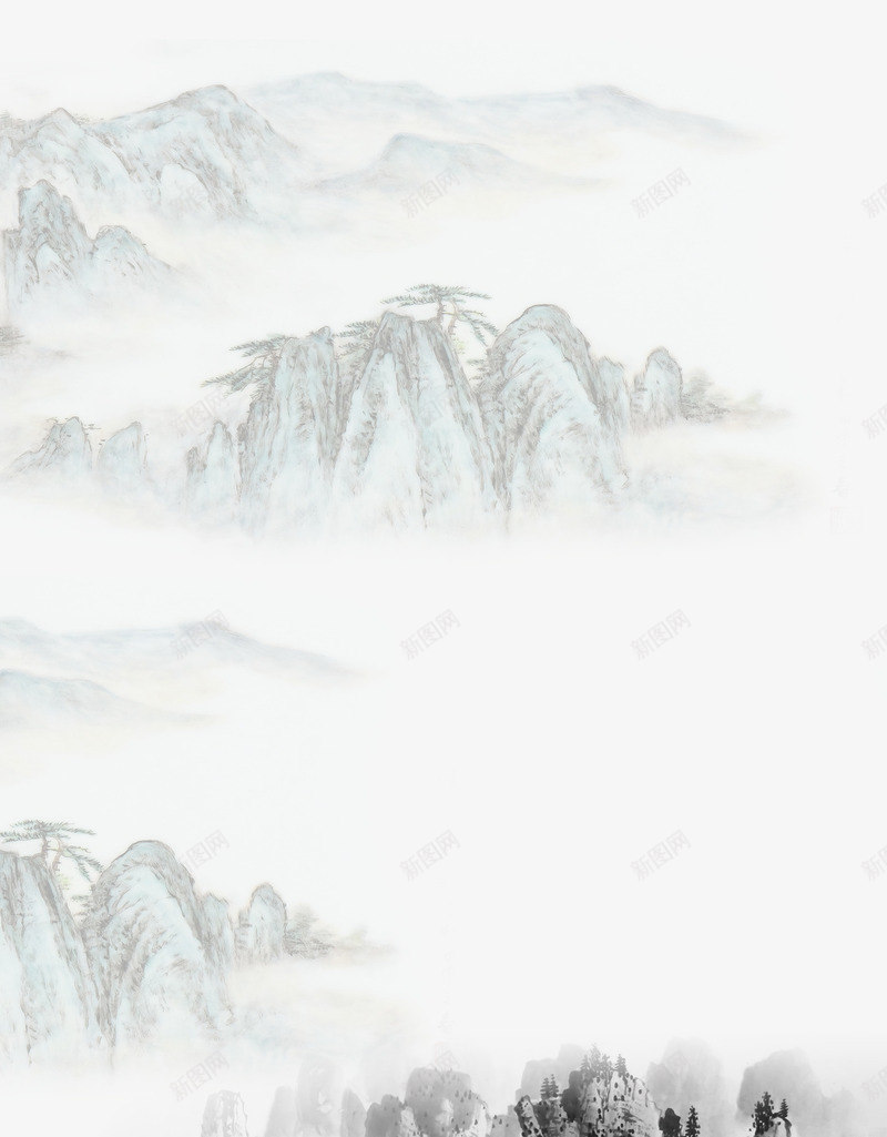 高山云雾唯美背景psd免抠素材_88icon https://88icon.com 云雾 唯美 背景 高山