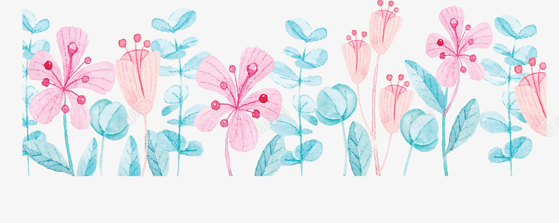 浪漫水彩手绘花丛矢量图ai免抠素材_88icon https://88icon.com 小清新 手绘花丛 浪漫花丛 矢量png 粉色花丛 花丛 矢量图