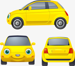 可爱黄色小汽车素材