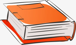 橙色封面书籍知识矢量图素材
