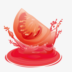 红色西红柿汁插画素材