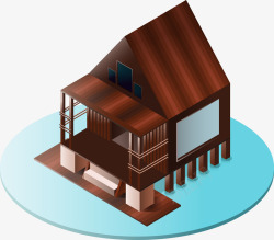 日式小木屋矢量图素材
