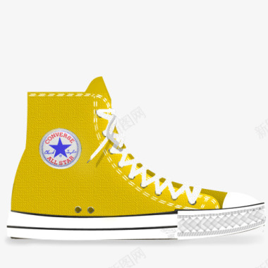 通勤鞋匡威黄色的鞋Converseicons图标图标