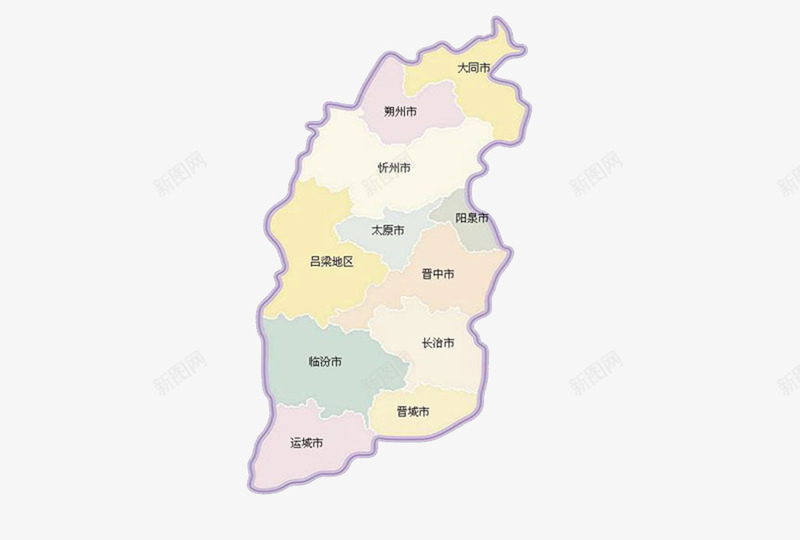 浅色山西地图png免抠素材_88icon https://88icon.com 卡通 地图 山西 山西地图 浅色