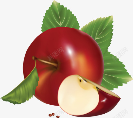 六边形图案3d水果图案食物卡通图标图标