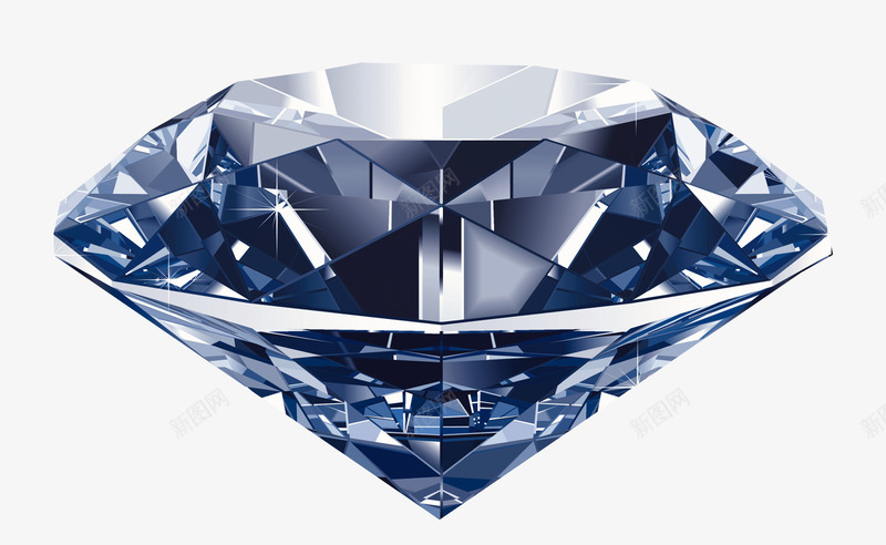 蓝色大气钻石装饰图案png免抠素材_88icon https://88icon.com 免抠PNG 大气 立体插画 蓝色 装饰图案 钻石