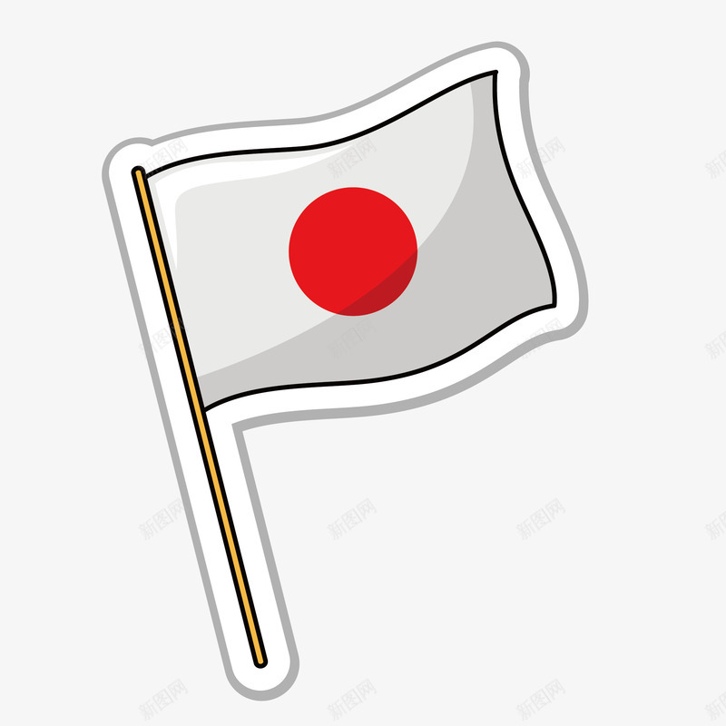 卡通日本国旗装饰png免抠素材_88icon https://88icon.com 免抠图 卡通旗帜 效果图 日本国旗 装饰图 装饰画