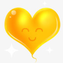 心黄色的hearticons图标图标