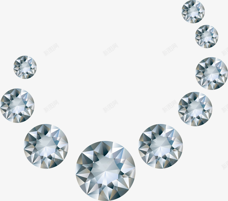 奢华钻石项链png免抠素材_88icon https://88icon.com 唯美钻石 大气项链 奢华项链 白色光晕 钻石项链 高贵项链