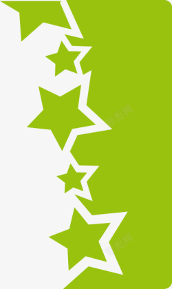 绿色不规则形状星星图案矢量图素材
