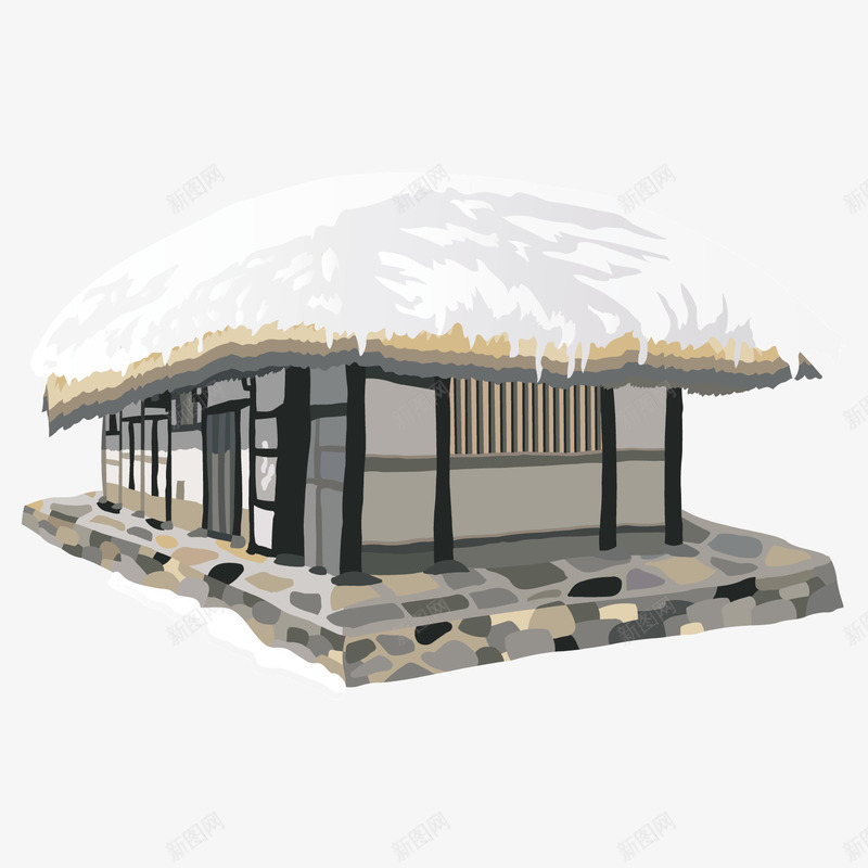 卡通日式茅草屋小屋png免抠素材_88icon https://88icon.com 卡通 小屋 日式 茅草屋